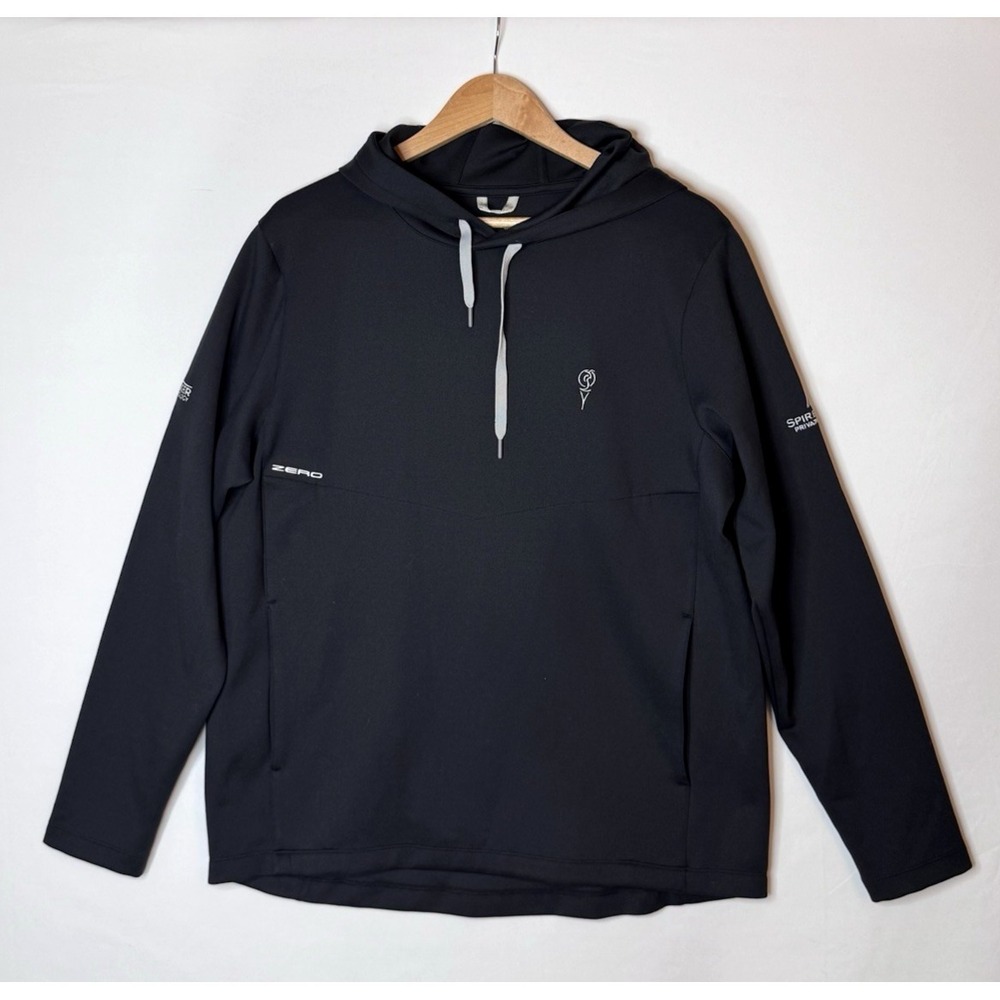 Zero Restriction TKO Hoodie Men L Black Golf Performance Pullover Stretch Jacket